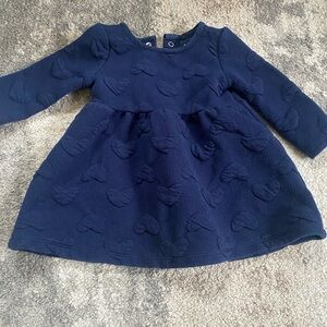 Carter's Navy Blue Textured Kids Dress
